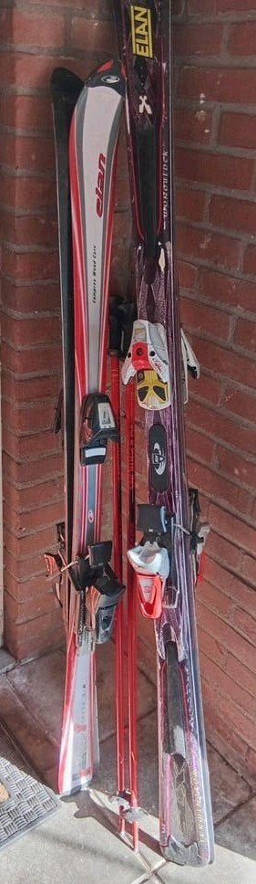 Elan Ski's met Salomon bindingen en skistokken, 160 tot 180 cm, Gebruikt, Ski's, Ophalen