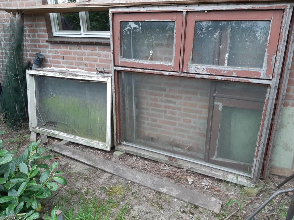 Gratis afhalen kozijnen merbau, Ophalen of Verzenden, Hout, 75 tot 150 cm, Raamkozijn