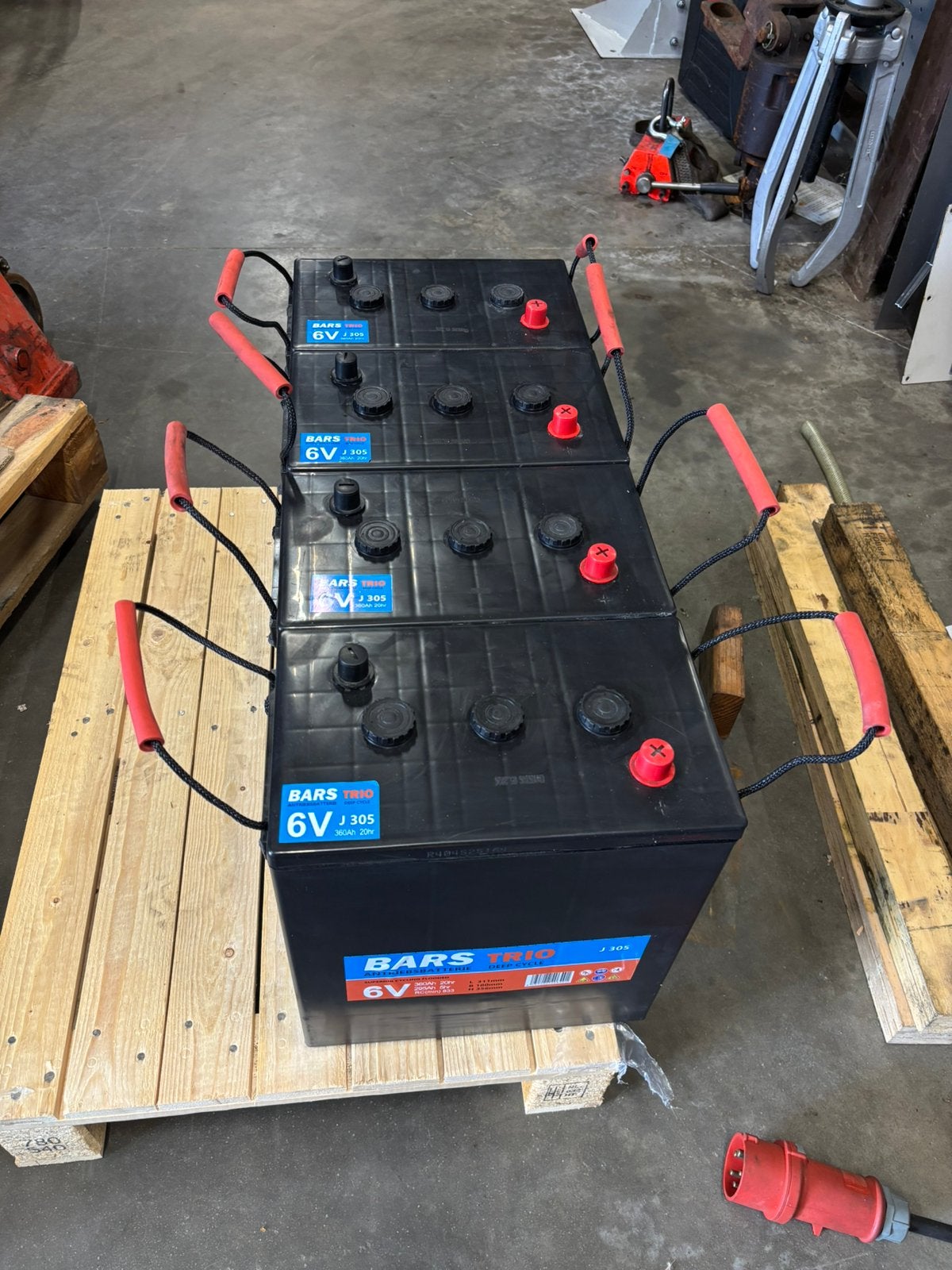 4x bars J305 deep cycle accus 6V 360Ah hoogwerker batterij, Ophalen, Nieuw