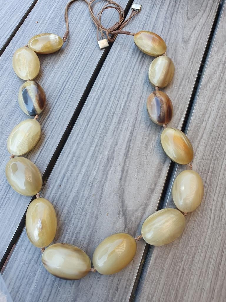 vintage ketting gerda lynggaard  , monies Denmark, Ophalen, Gebruikt, Overige materialen