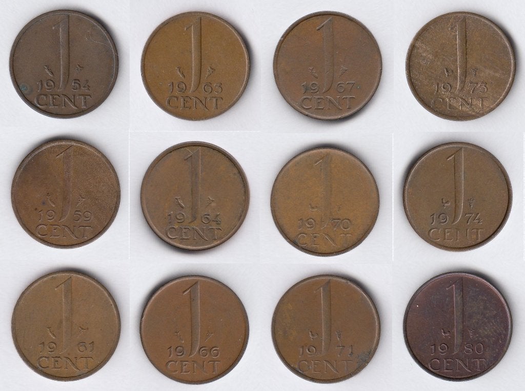 1 Cent Juliana (12x), Verzenden, Koningin Juliana, 1 cent, Losse munt