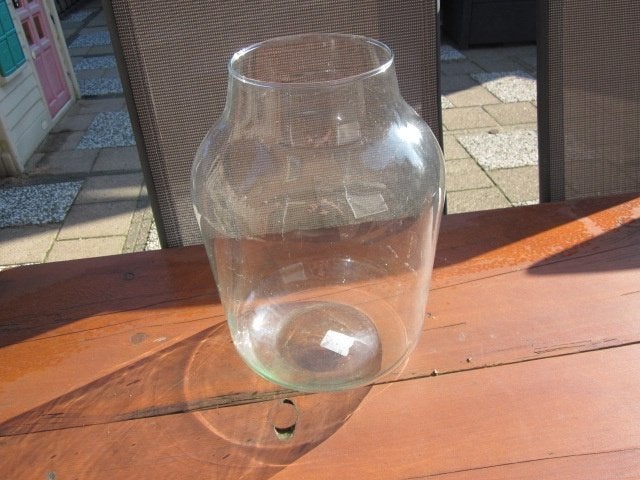 Grote glazen vaas - Decoratieve bloemenvaas/vissenkom, Ophalen, Geschikt voor buiten, 32 cm, Transparant