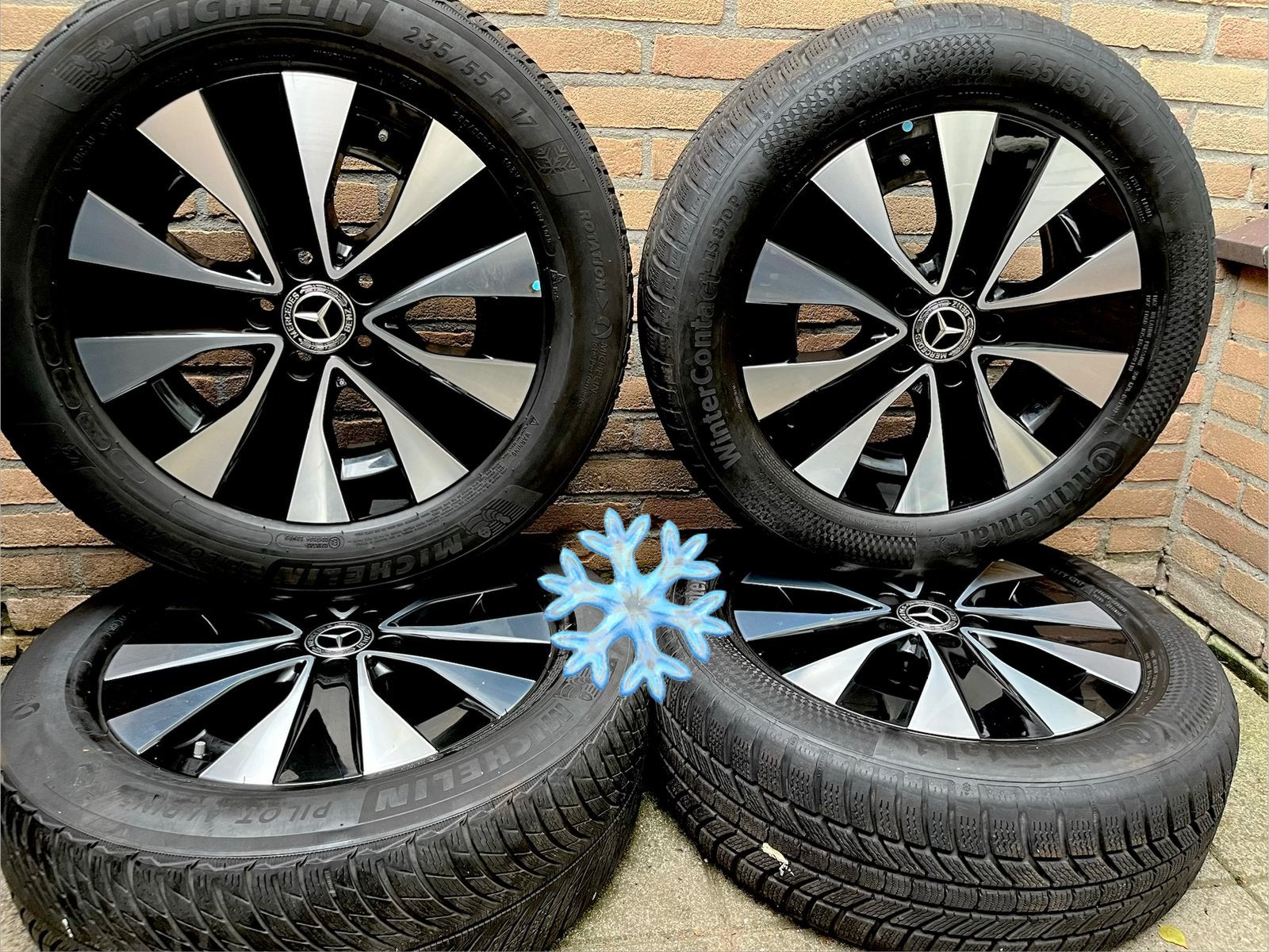 17” Originele Mercedes vito V-klasse EQV Winterset TPMS, Banden en Velgen, 17 inch, 235 mm, Bestelwagen