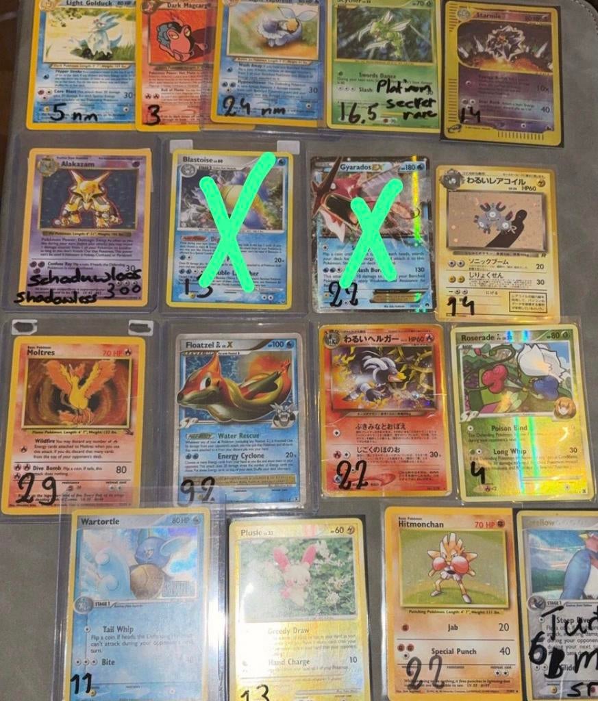 2 fotos aan vintage en zeldzame pokemon kaarten 1995-2015, Ophalen of Verzenden, Zo goed als nieuw, Meerdere kaarten