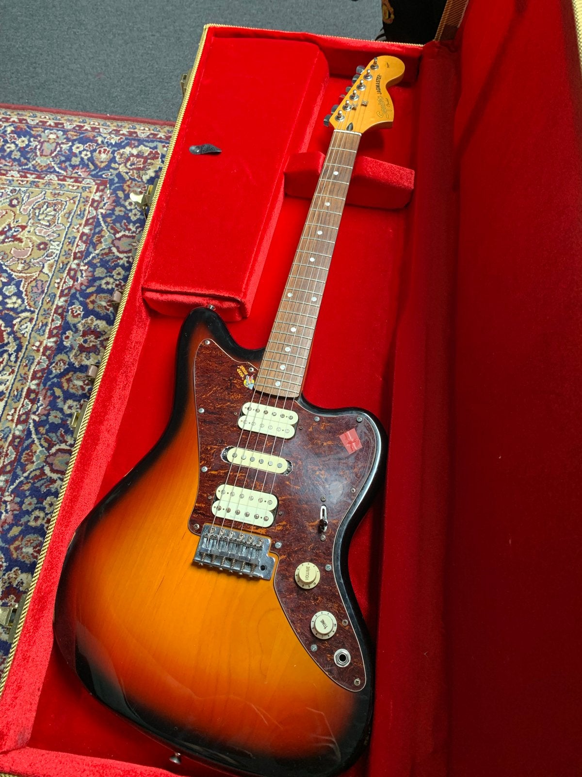 Fender Squier Jagmaster Sunburst Elektrische Gitaar, Ophalen of Verzenden, Gebruikt, Solid body, Fender