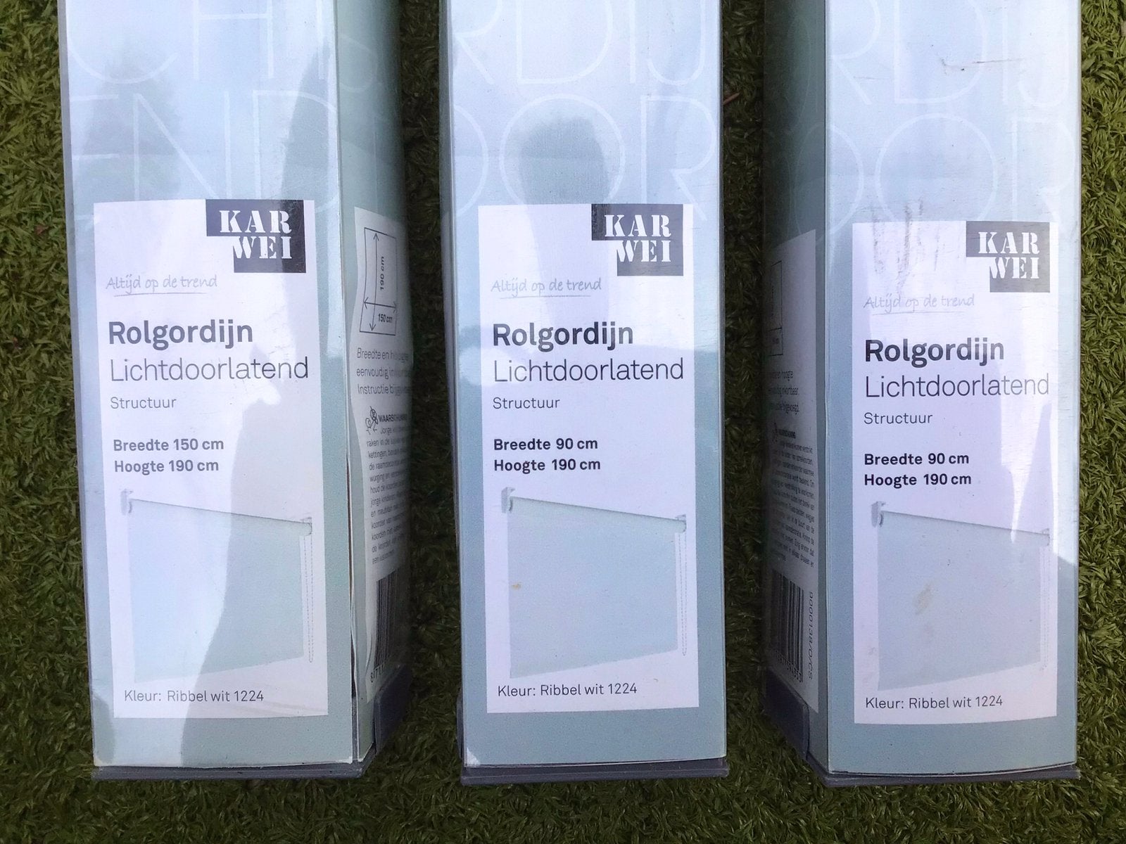 Rolgordijn KARWEI.  3 stuks 2 maten, Ophalen of Verzenden, Nieuw, Wit