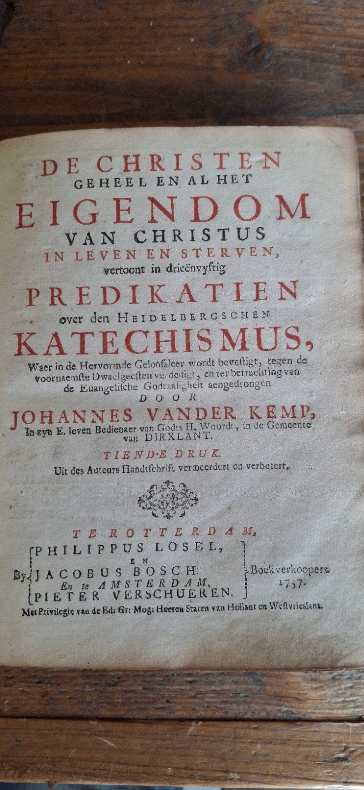 Johannes van der Kemp Heidelbergse catechismus 10e druk, Ophalen of Verzenden, Johannes van der Kemp
