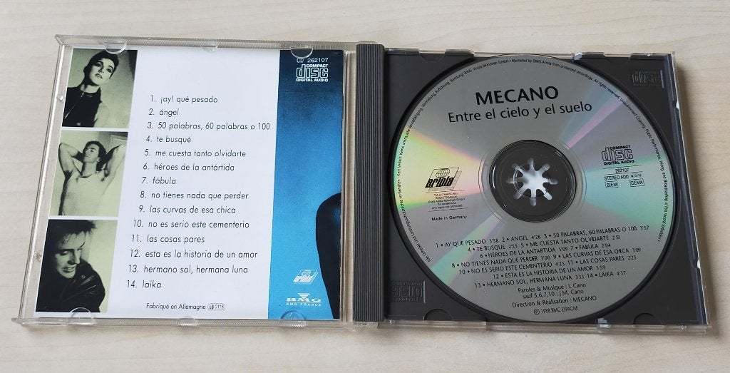 Mecano - Entre El Cielo Y El Suelo CD 1986/199?, Ophalen of Verzenden, Gebruikt, Pop