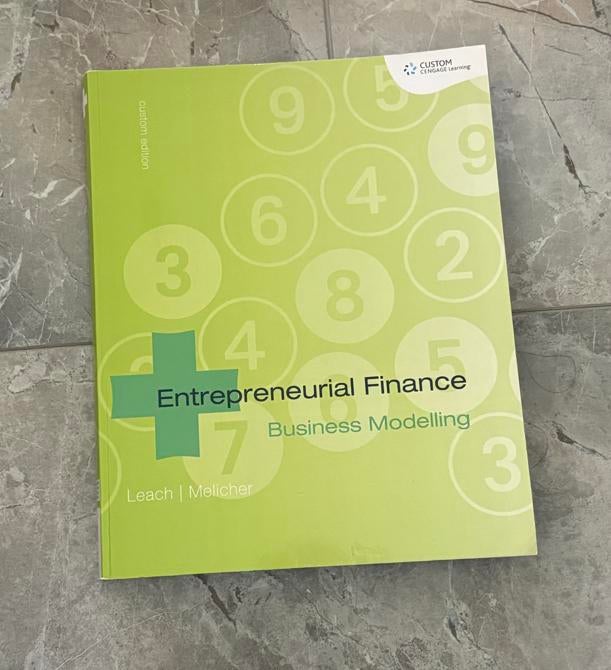Entrepreneurial Finance  - Leach | Melicher, Boeken, Studieboeken en Cursussen, Ophalen of Verzenden, Gamma, Zo goed als nieuw