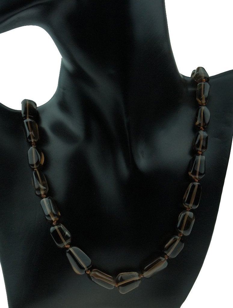 Rookkwarts vintage fraaie ketting 14k slot goud dame antiek, Ophalen of Verzenden, Goud, Ketting, Met edelsteen