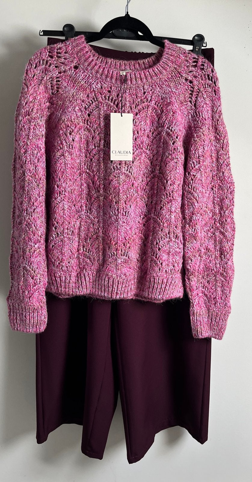🌻Mooie nieuwe roze gemeleerde trui van Claudia Sträter 44, Meerkleurig, Maat 42/44 (L), Nieuw, Ophalen of Verzenden