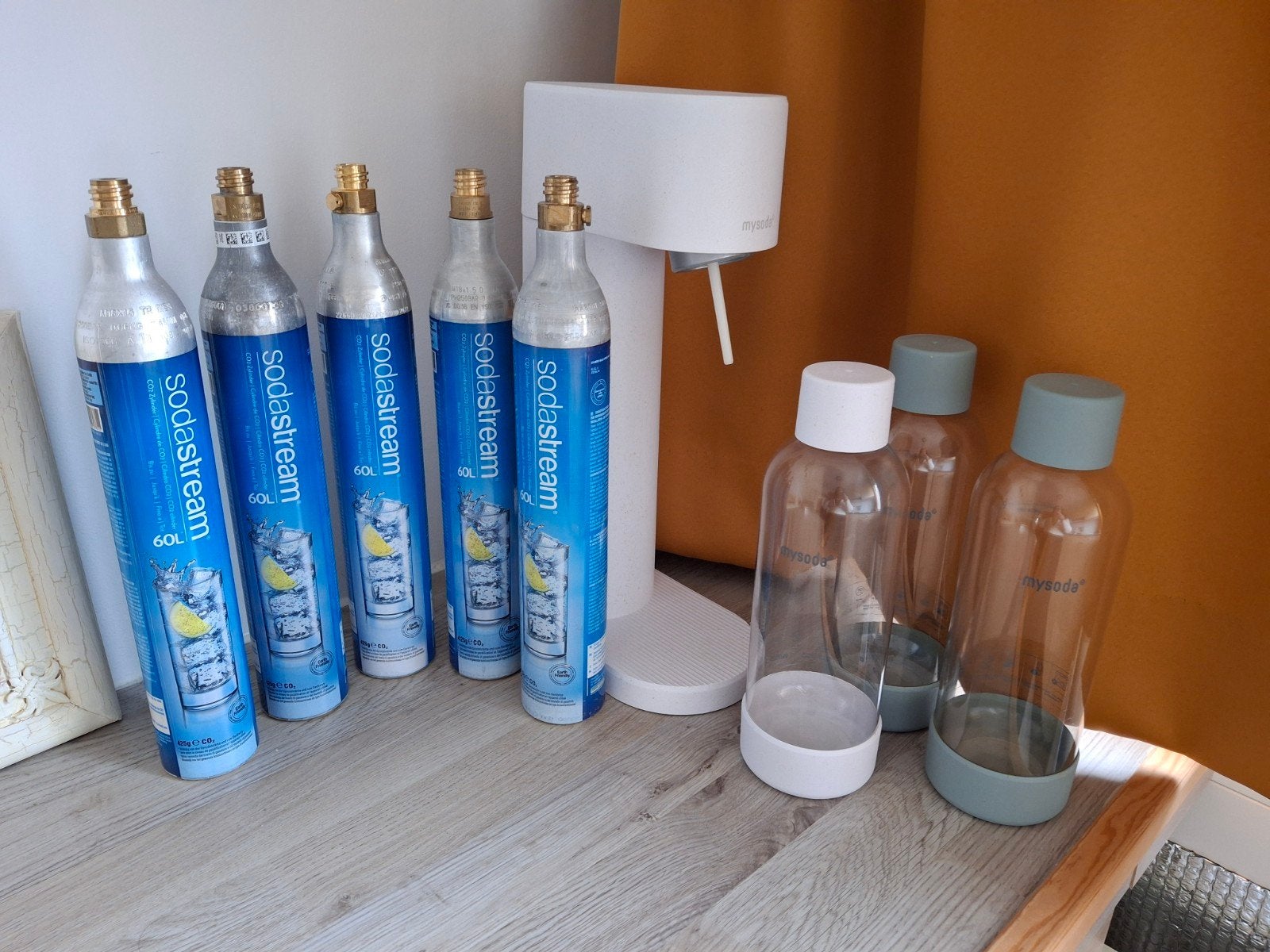 SodaStream  met 5 cilinders en 3 flesse, Ophalen