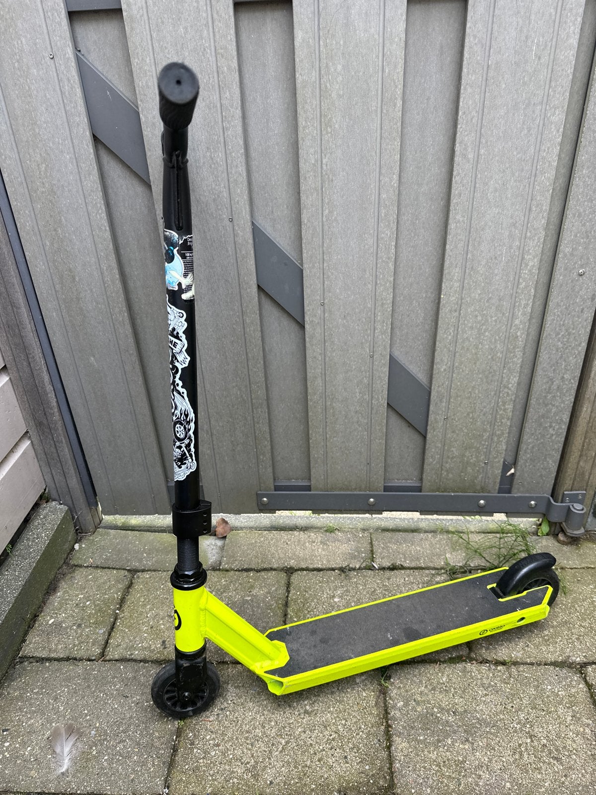 Stuntstep Oxelo MF One - Neon Geel/Zwart, Fietsen en Brommers, Steps, Ophalen, Gebruikt, Gewone step
