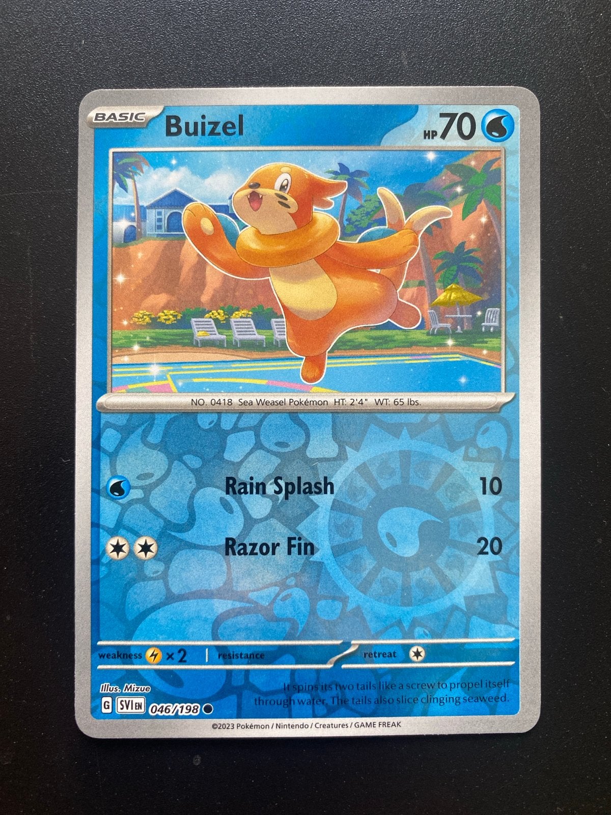 Buizel 046/198 Reverse Holo Scarlet & Violet Base, Ophalen of Verzenden, Nieuw, Losse kaart, Foil