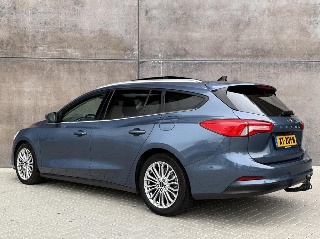 Ford Focus Wagon 1.0 EcoBoost Titanium Business | Trekhaak |, Auto's, Gebruikt, Blauw, 3 cilinders, Autotrust
