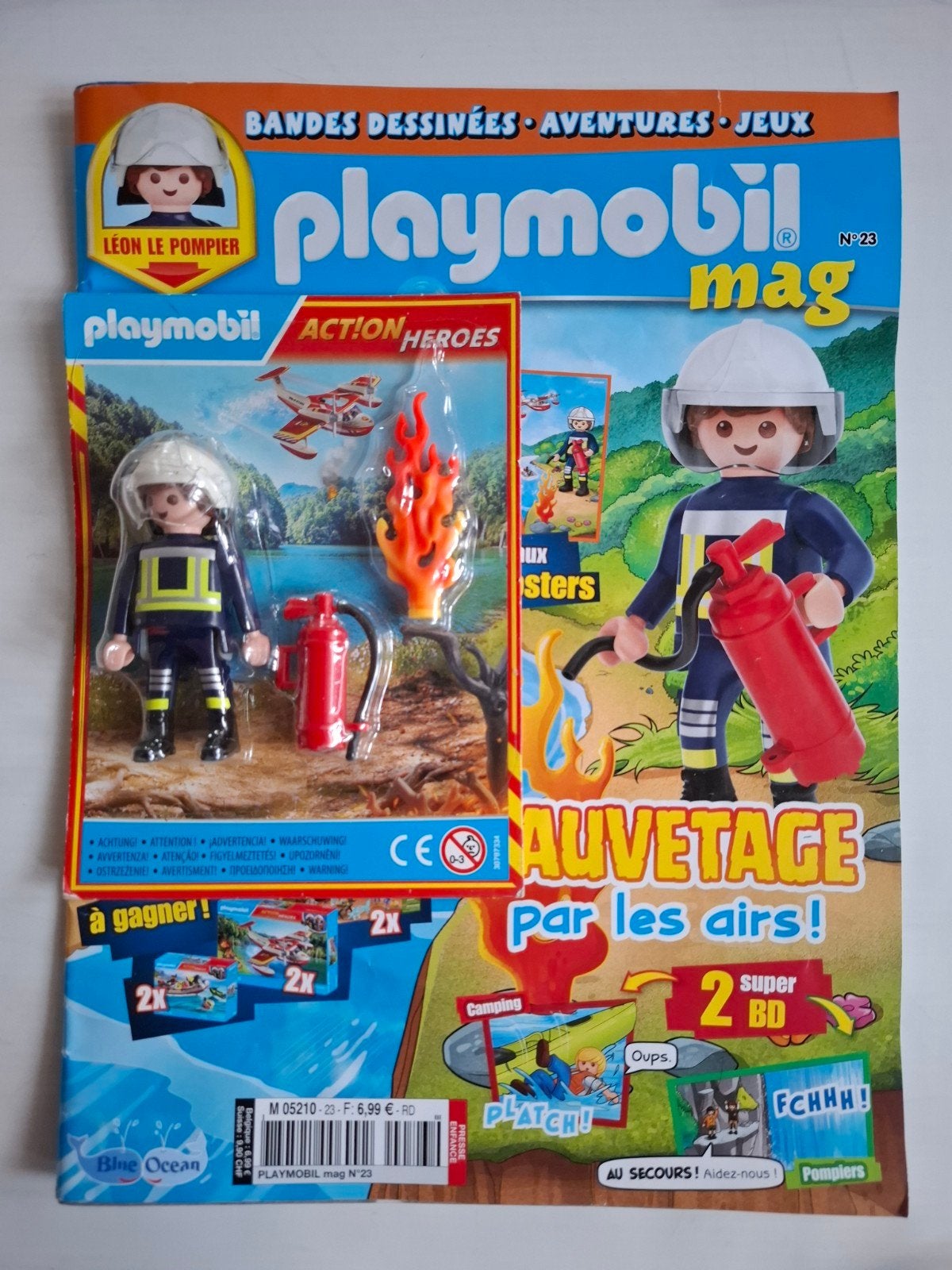 Playmobil mag magazine n23 Frans met figuurtje brandweerman, Ophalen, Complete set, Overige typen, Nieuw