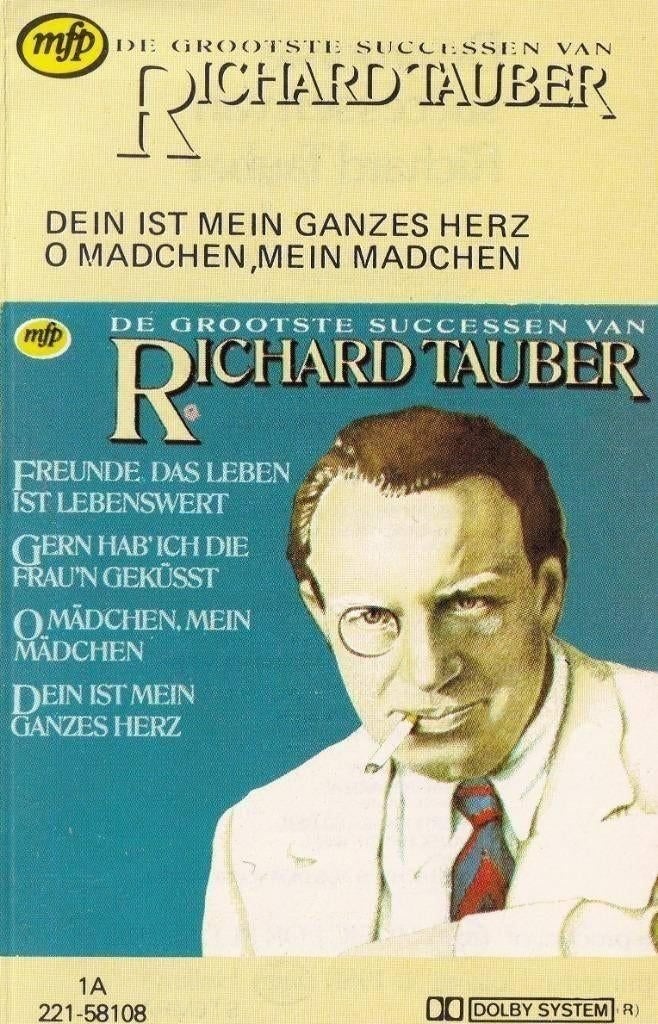 Cassettebandje Richard Tauber – De Grootste Successen, Verzenden, Zo goed als nieuw, Pop, 1 bandje