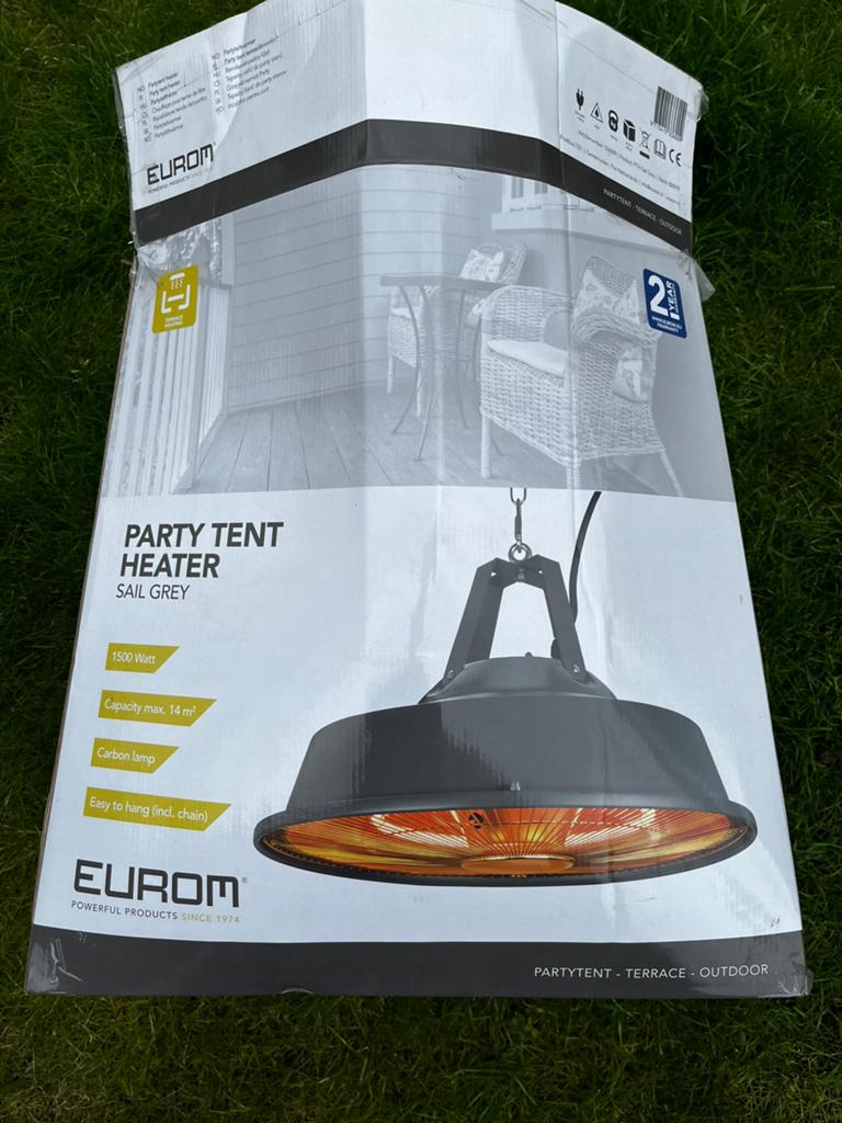Partytentheater van Eurom, Tuin en Terras, Terrasverwarmers, Ophalen, Nieuw, Elektrisch, Plafond