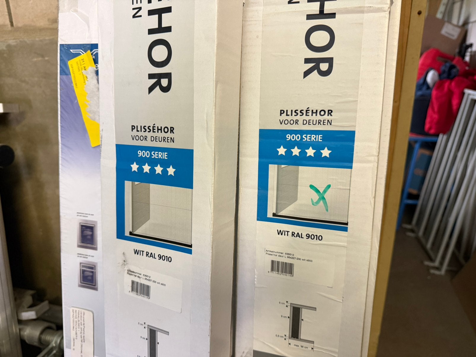 Partij (11 stuks) Bruynzeel Plissé Horren voor Deuren, Ophalen, 80 tot 100 cm, Hordeur, Minder dan 200 cm