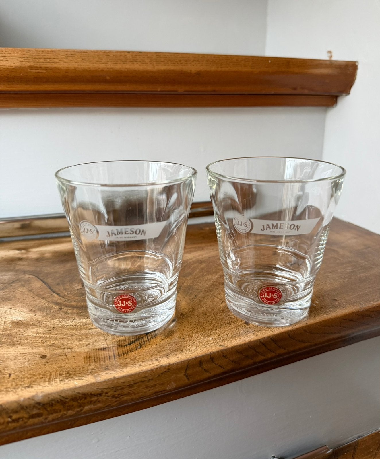 2x Jameson Irish Whiskey glas, Ophalen of Verzenden, Zo goed als nieuw, Borrel- of Shotglas