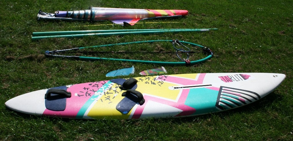 Complete windsurfsets F2 Starlit en Techno283, bieden va €90, Watersport en Boten, Ophalen, Gebruikt, F2, Met mast