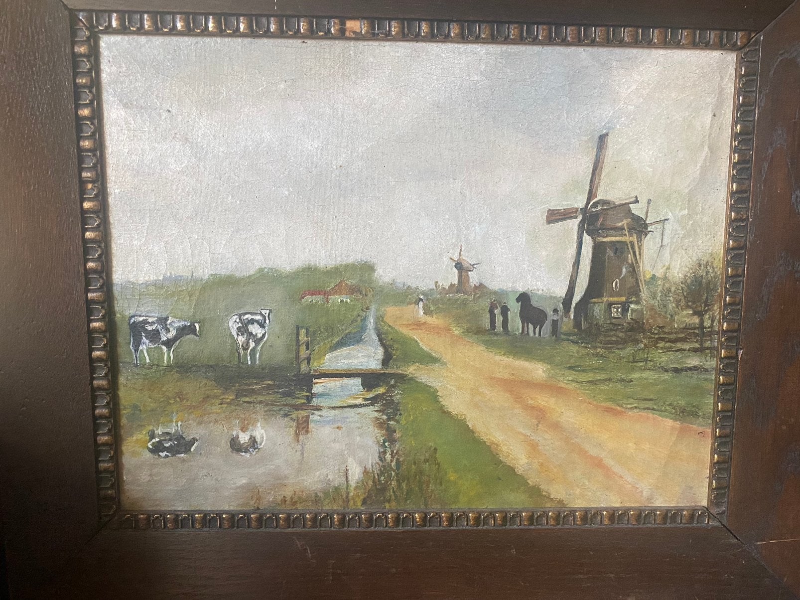 Antiek schilderij landschap, Verzenden