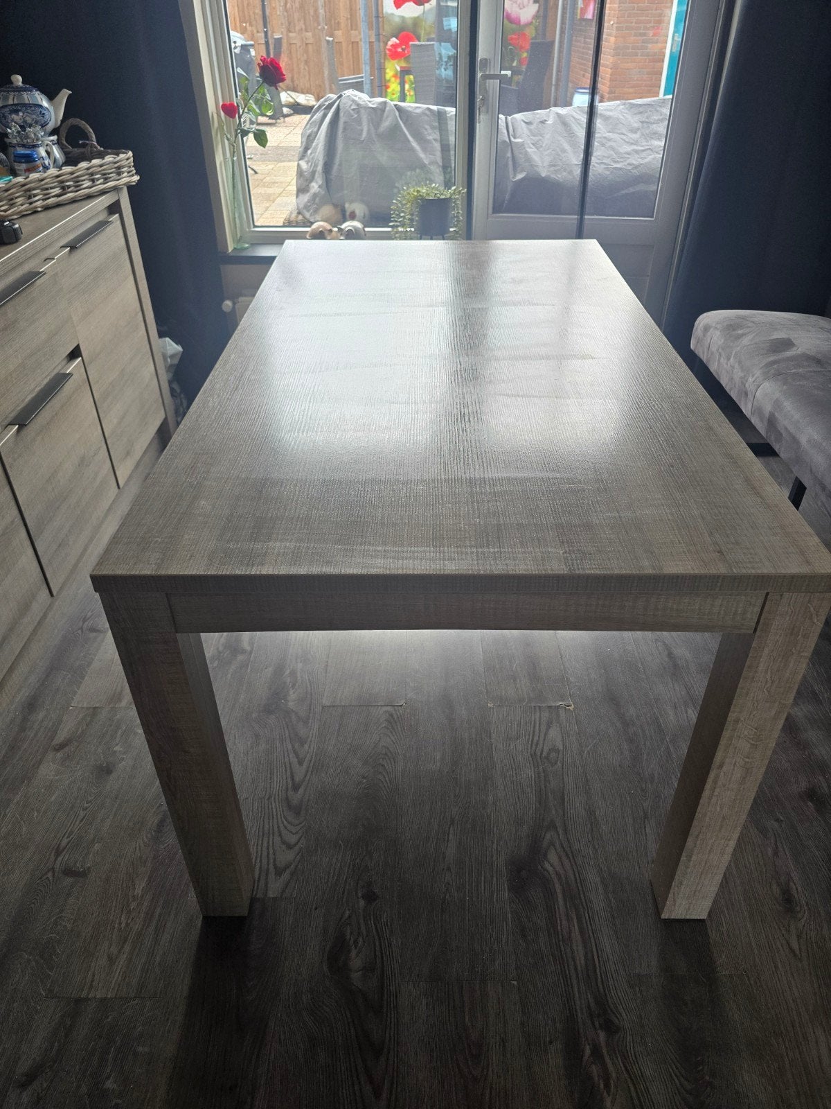 Eettafel licht houtkleur - 160x90 cm, Huis en Inrichting, Tafels | Eettafels, Ophalen, Gebruikt, 50 tot 100 cm, 150 tot 200 cm