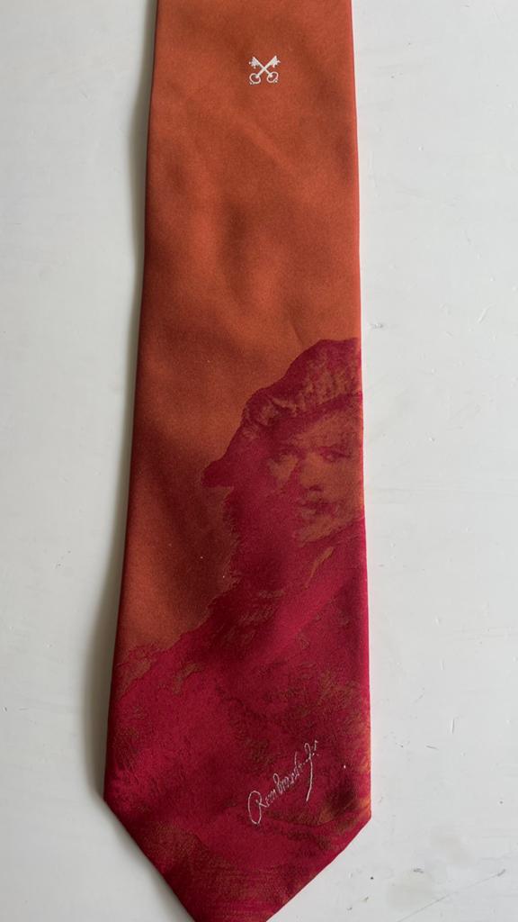 Te koop: zijden stropdas, Rembrandt van Rijn, zgan, Ophalen of Verzenden, Zo goed als nieuw, Maat 56/58 (XL)