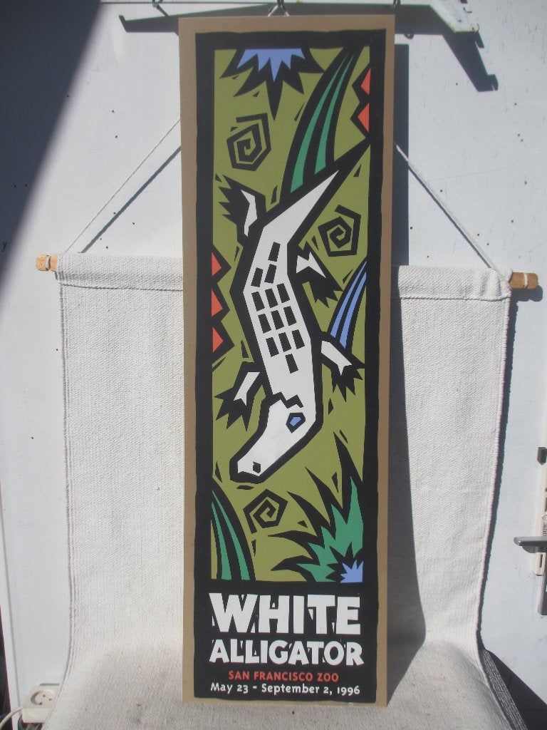 Zeefdruk / Affiche WHITE ALLIGATOR / San Francisco