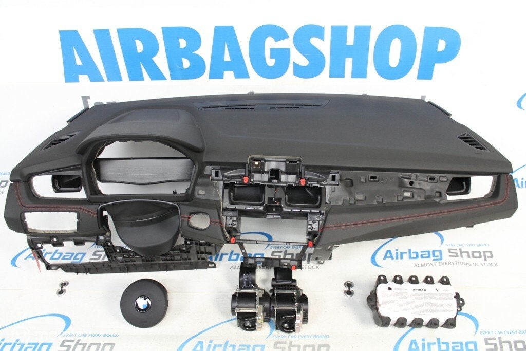 Airbag set - Dashboard M zwart rode stiksel BMW 2 F45 F46, Auto-onderdelen, Gebruikt, Ophalen of Verzenden