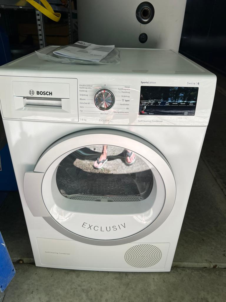 Bosch WTW85495NL SERIE 6 EXCLUSIV SPORTSEDITION, Ophalen, 8 tot 10 kg, Zo goed als nieuw, Voorlader