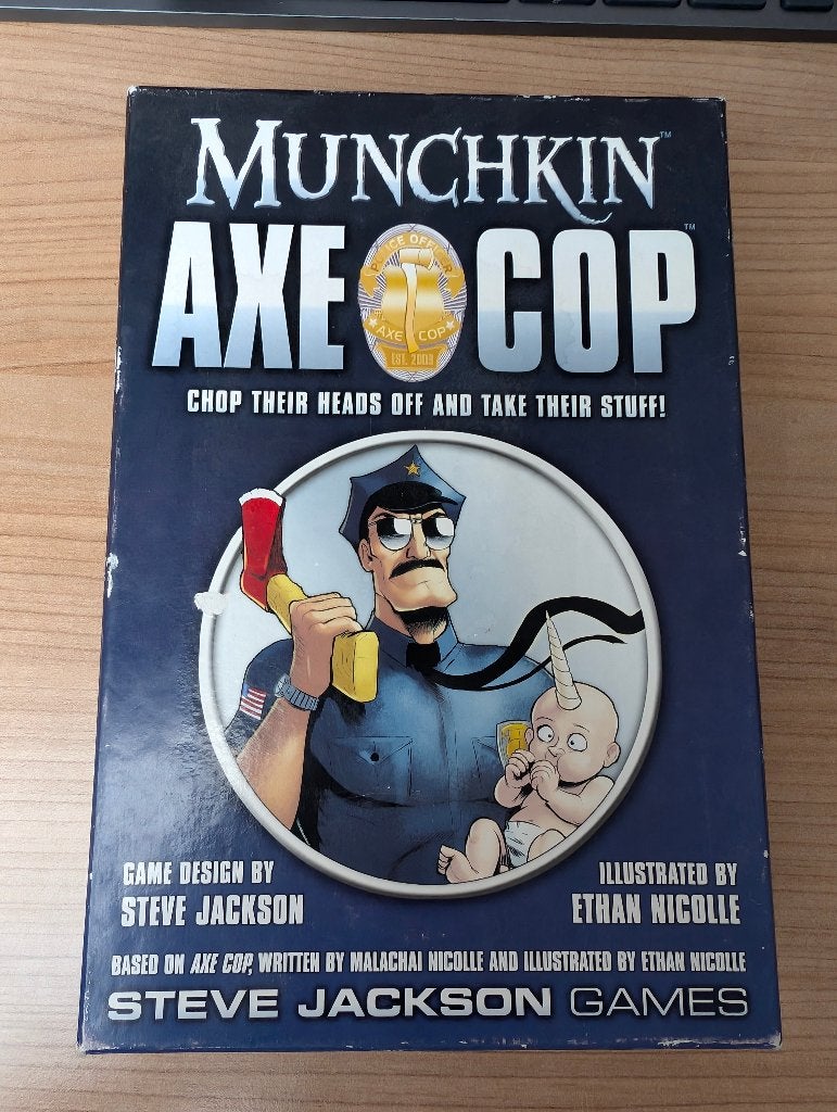 Munchink Axe Cop, Drie of vier spelers, Ophalen of Verzenden, Gebruikt, Steve Jackson Games