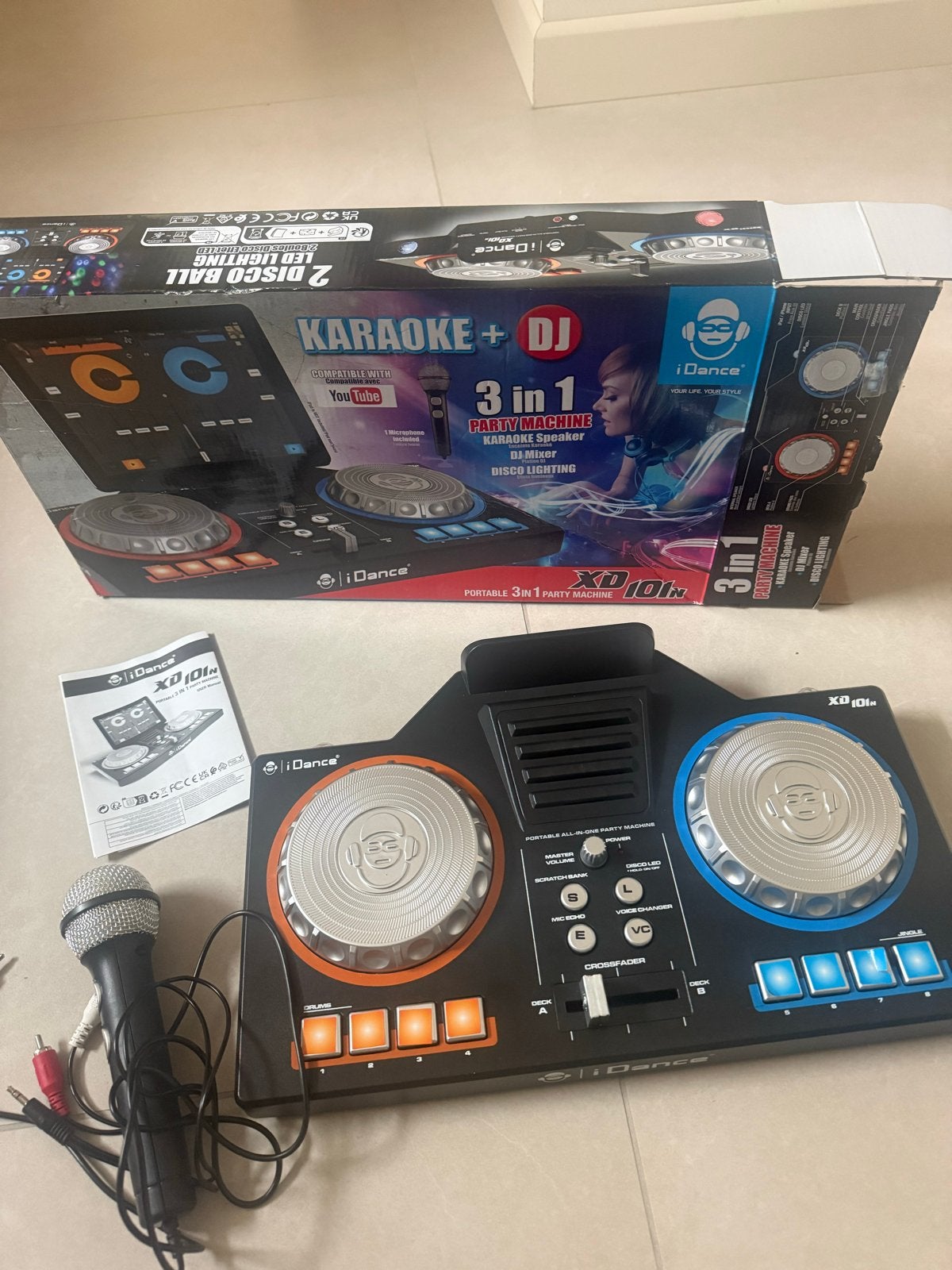 iDance XD101 3-in-1 Karaoke DJ Mixer - Zo goed als nieuw, Ophalen of Verzenden, Zo goed als nieuw, Mixer