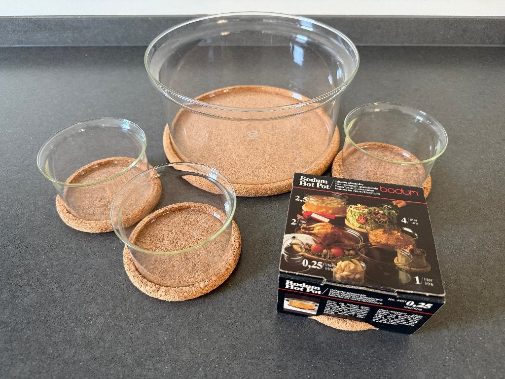 Bodum hotpot ovenschalen, Huis en Inrichting, Bodum, Ophalen of Verzenden, Zo goed als nieuw, Glas