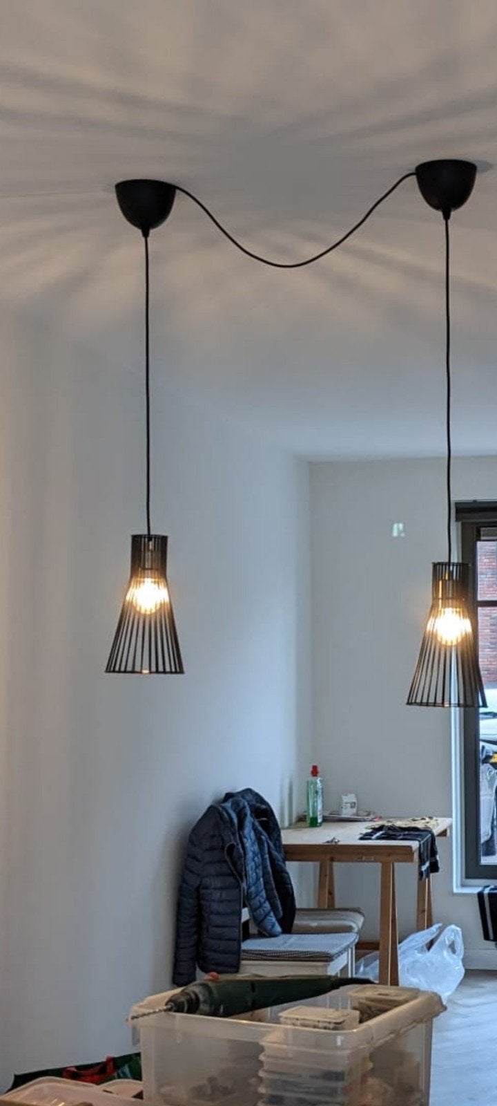 IKEA KVADRATUR / HAVSDJUP hanglampen, Zo goed als nieuw, Metaal, Modern, E27 (groot)
