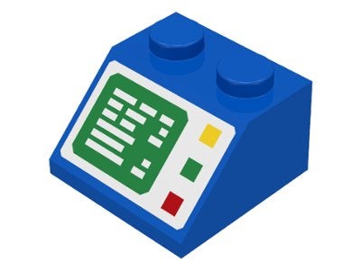 Lego Blue Slope 45 2 x 2 with Computer Screen and Right Side, Gebruikt, Overige thema's, Lego, Overige typen