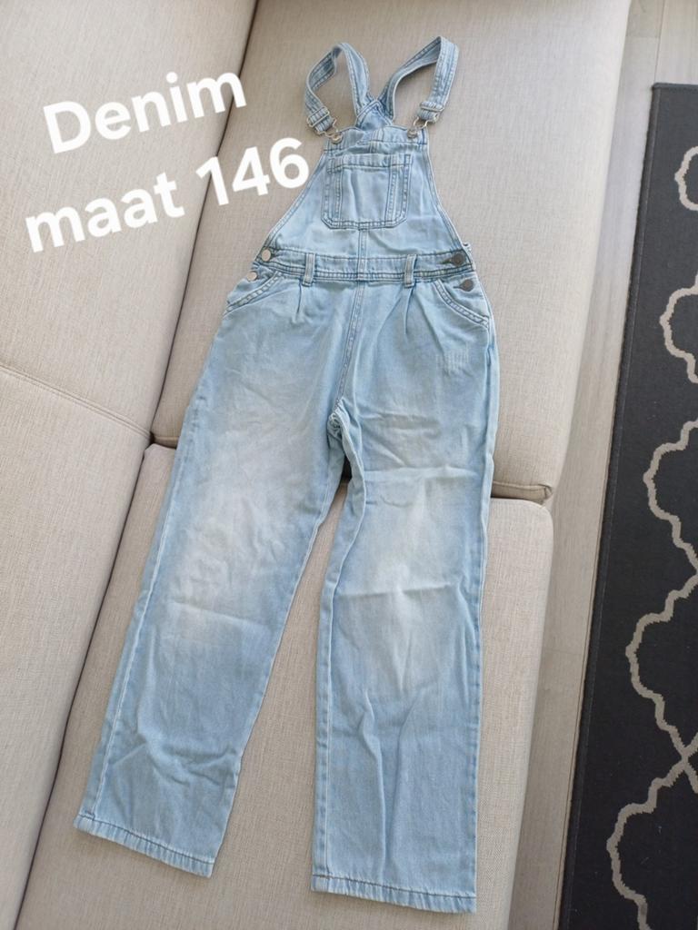 Denim jeans tuinbroek maat 146, Kinderen en Baby's, Kinderkleding | Maat 146, Broek, Gebruikt, Ophalen of Verzenden, Denim Co