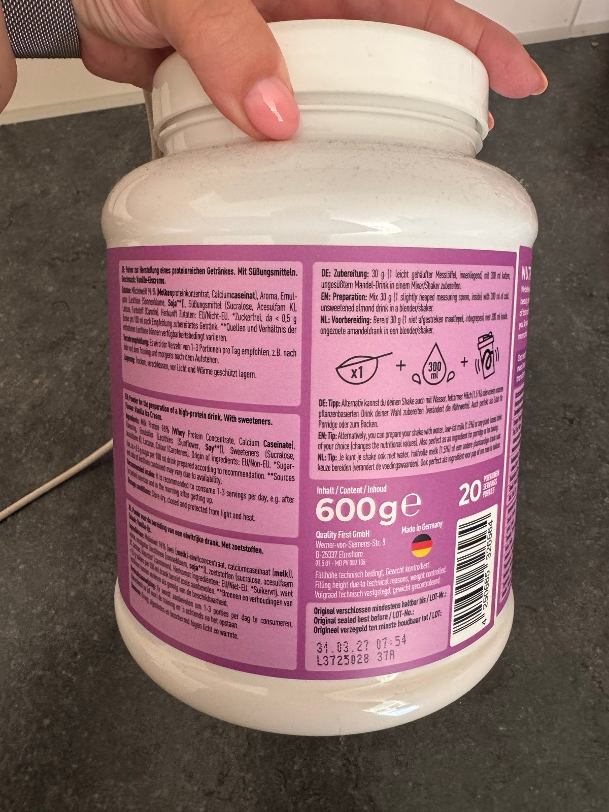 More Nutrition Protein Milkshake Style Vanille IJs - 600g, Ophalen of Verzenden, Nieuw, Poeder of Drank