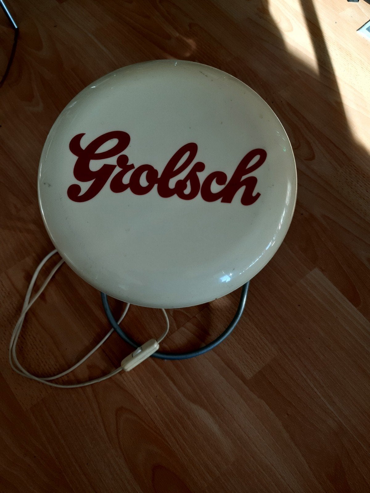 Grolsch retro lamp, Ophalen of Verzenden, Gebruikt, Kunststof, E14 (klein)