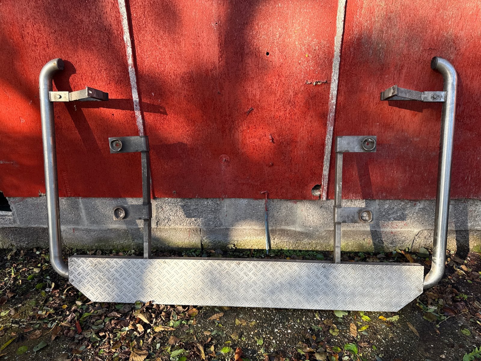 Aluminium opstap met beugels - treeplank Gebruikt, Ophalen, Gebruikt