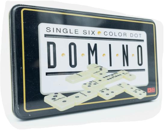 Domino in blik - Single Six - Color dot, Ophalen of Verzenden