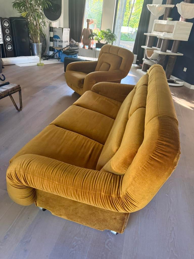 Retro vintage bank origineel jaren 70., Huis en Inrichting, Banken | Bankstellen, Vintage, Driepersoons, 75 tot 100 cm, Ophalen of Verzenden