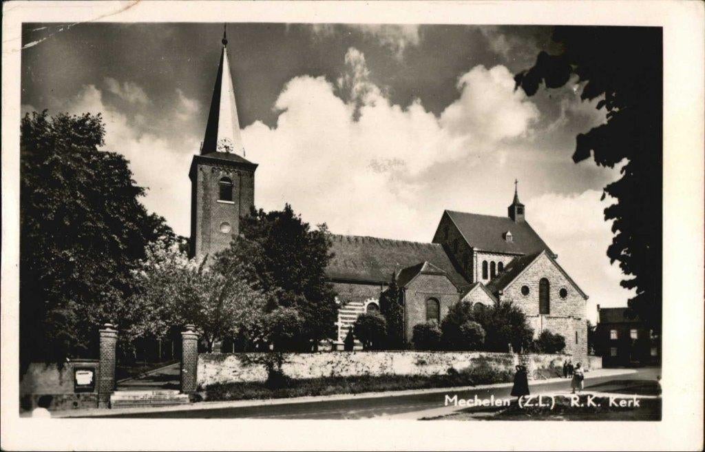 Mechelen (Z.L.) R. K. Kerk 1955., Verzenden, 1940 tot 1960, Gelopen, Limburg