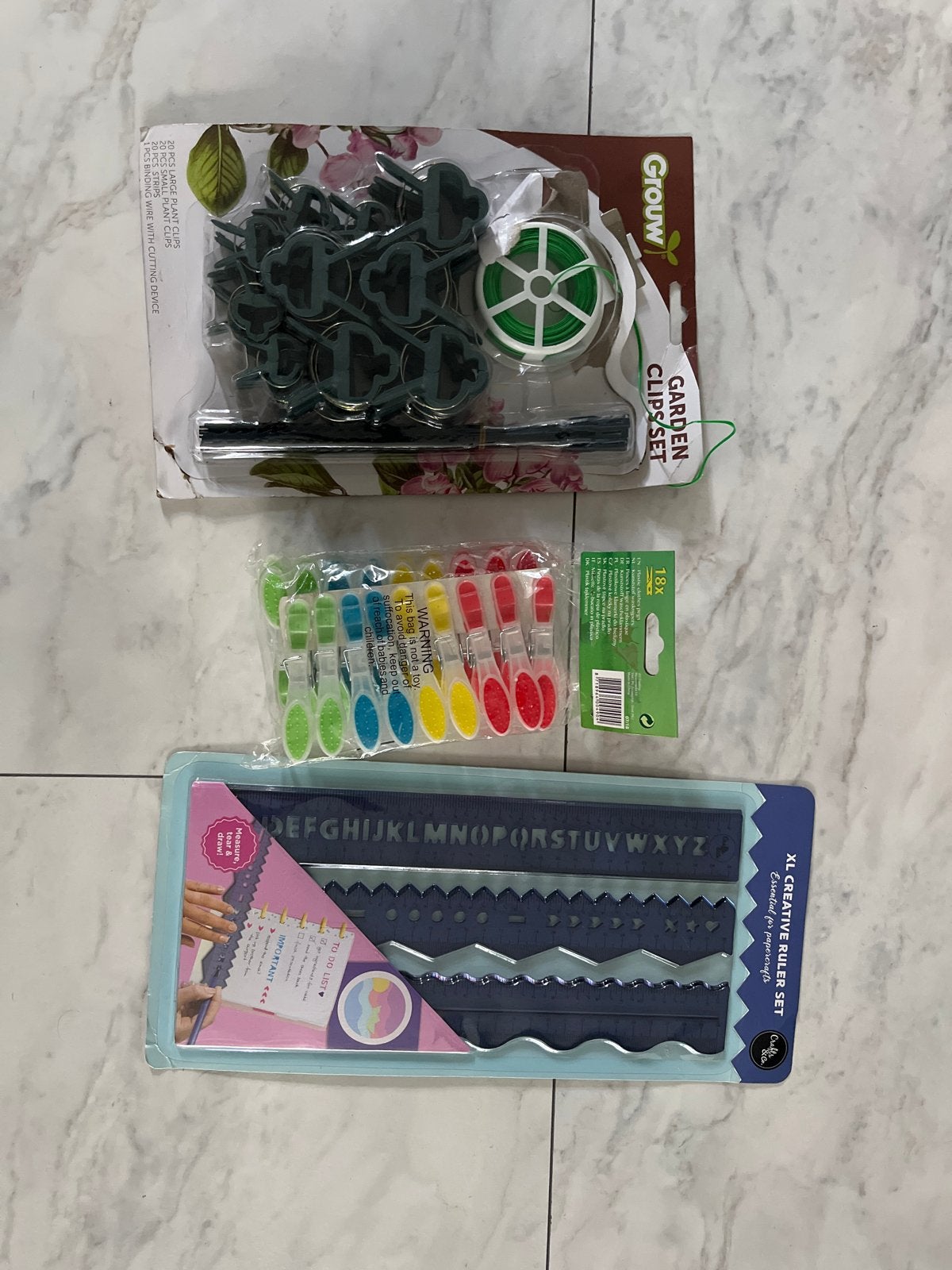 Tuinclips, binddraad en creatieve linialen set, Ophalen, Nieuw
