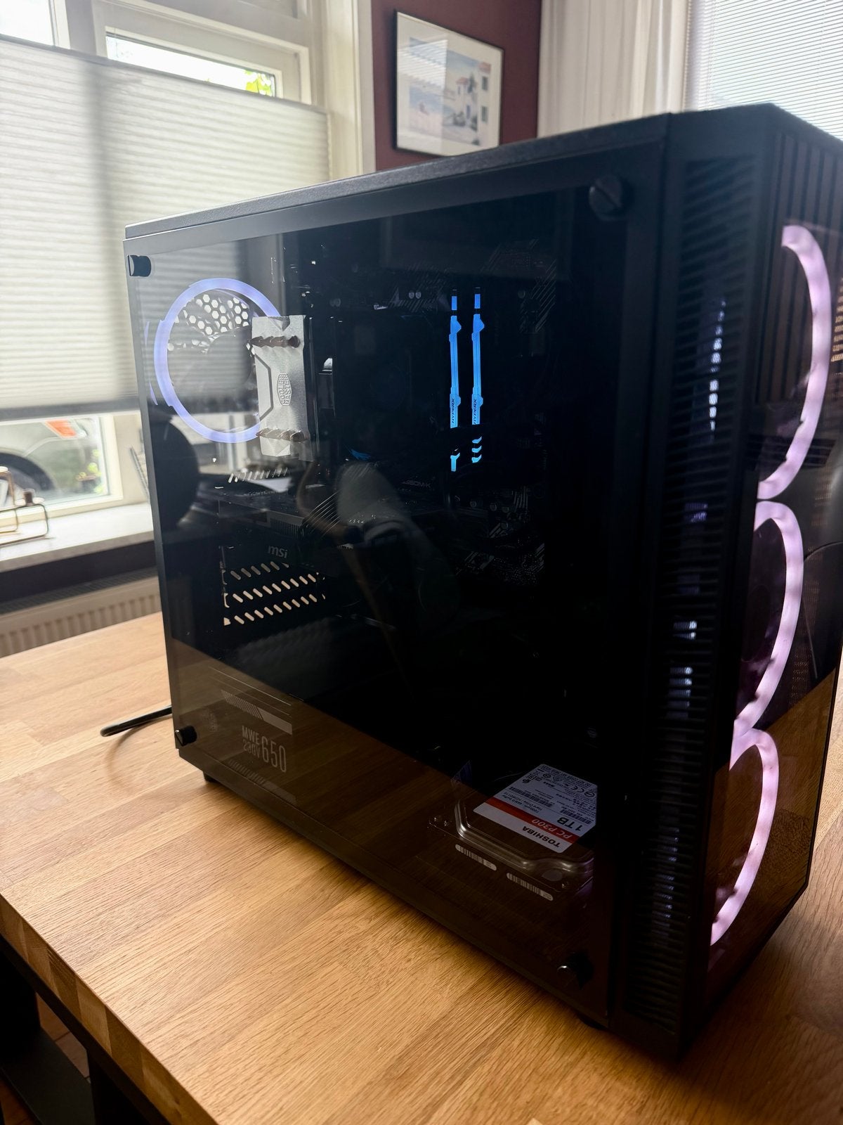 Krachtige Gaming PC met RGB verlichting en ziet er clean uit, Computers en Software, Desktop Pc's, Ophalen, HDD, Zo goed als nieuw