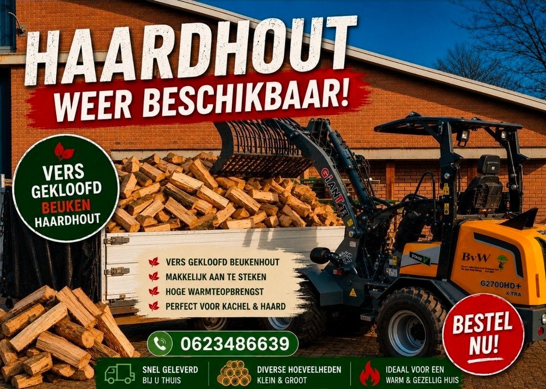 gekloofd beukenhout per 1.2 m3 losgestort, 6 m³ of meer, Ophalen, Beukenhout, Blokken