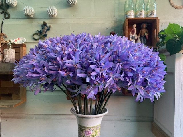 Kunstbloemen nieuw violet paars decoratie boeket grote bloem, 3811JM, Info@rodebeagle.nl, Rode Beagle kunstbloemen, Nieuw