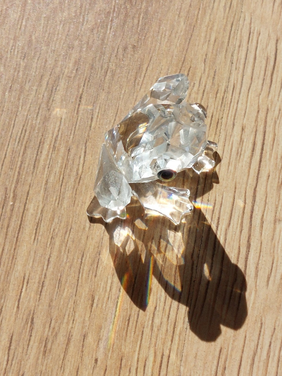 Swarovski kristallen kikker beeldje, Verzenden, Zo goed als nieuw, Overige soorten, Beeldje of Figuurtje