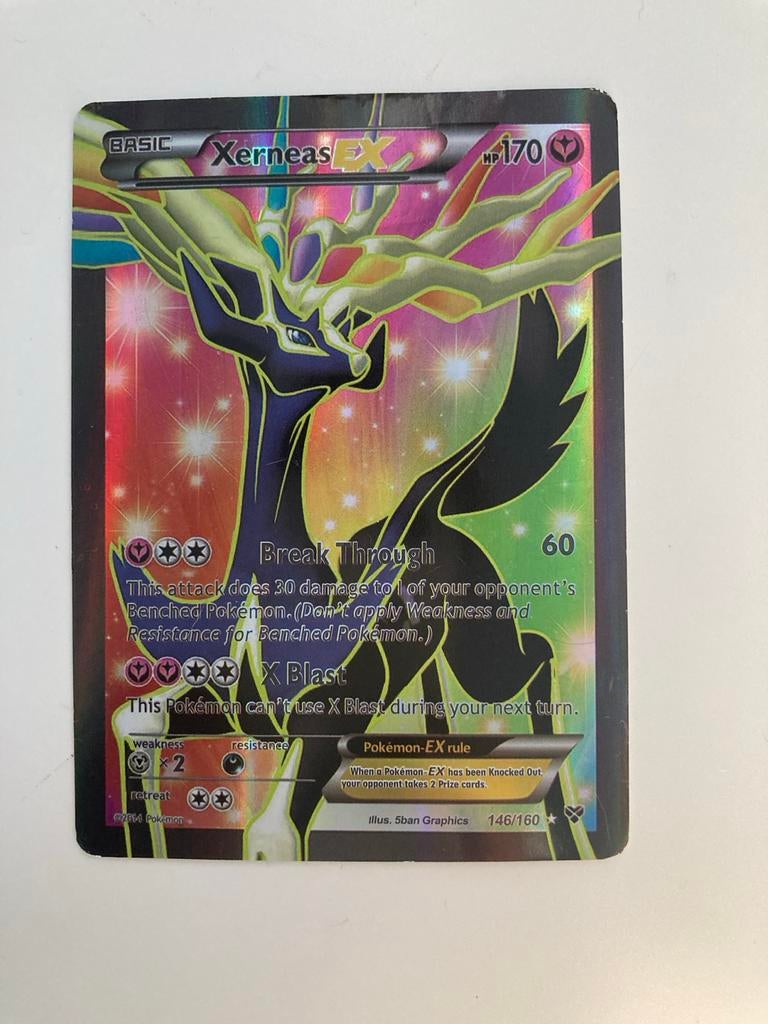 Pokémon Kaart Xerneas EX 146/160 Foil, Ophalen of Verzenden, Zo goed als nieuw, Losse kaart, Foil