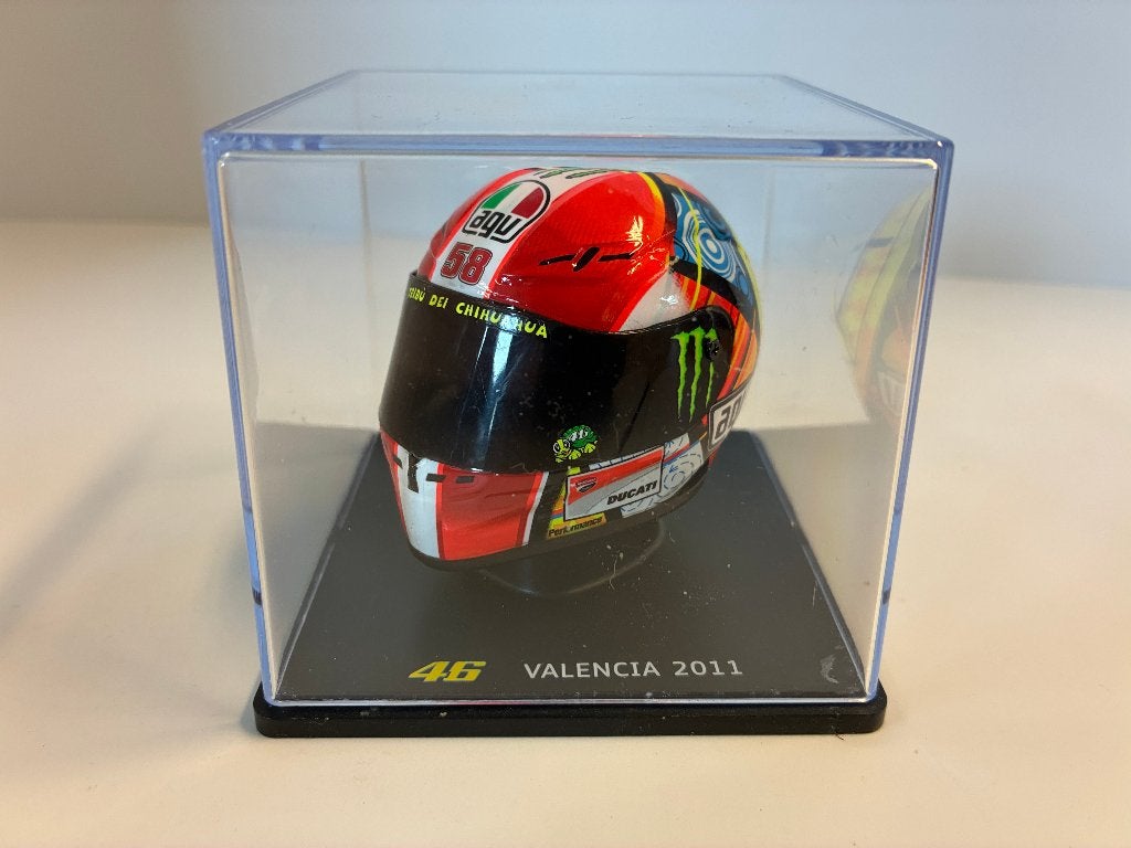69715: Helm - MotoGP - Valentino Rossi - Valencia 2011 - 1:5, Auto, Zo goed als nieuw, Bachsatztstr. 54 D 72131 Ofterdingen, Germany